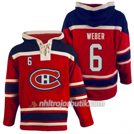 Män Ishockey Montreal Canadiens Shea Weber 6 Röd Sawyer Hooded Sweatshirt